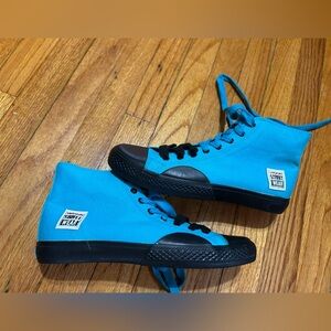 Vision Street Wear Canvas Hi Top Turquoise Skate Shoes Women US Size 9